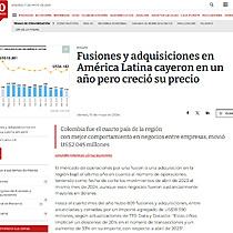 Fusiones y adquisiciones en Amrica Latina cayeron en un ao pero creci su precio